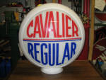 Cavalier Regular gas globe, [Valero Energy Company, San Antonio, TX], 1940s, on original narrow milk glass body, $895. 