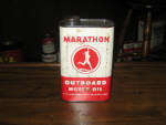 Marathon Outboard Motor Oil 1 quart can, some very light surface rust, $38.  