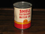 Shell Outboard Motor Oil, 8 oz., small dent on side, $19.