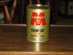 Macmillan Royal Scot 10W-30 Special Motor Oil composite quart can, $48.  