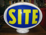 Site oval gas globe, [Site Oil Co., Clayton, MO], on original capco body, $850. 