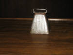 Steel cow bell, vintage, some very light surface rust on the inside for a nice patina, $15.00. 