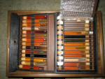 Inside of Standard Oil Salesman's Oil Sample Case, (see photo to left for case cover).  [SOLD]