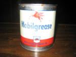 Mobilgrease, Socony-Vacuum Oil Company, 1 pound, FULL, RARE double logo, $145.