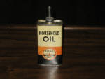 Flying A Household Oil, lead top, 4 oz, one quarter FULL, $71.