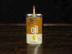 Flying A Household Oil, lead top, 4 oz, one quarter FULL, $71.