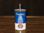 Gulf Penetrating Oil, lead top oval, one quarter FULL, $71.