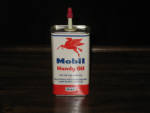 Mobil Handy Oil, 4 oz, 2 transition logos, FULL, $48.