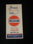 Ingram Oil & Refining Co. Mississippi Alabama Map, $19.  