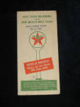 Texaco East Texas-Oklahoma with New Mexico-West Texas Map, $22.  