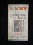 Standard Oil Company No.1 Korite brochure, $4.  