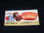 US Royal Tires ink blotter, $20.  