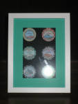 Las Vegas poker chips, framed. [SOLD] 