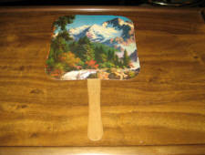 Texaco Hand Fan scenic side, c. 1950s, $12.  