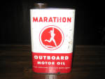 Marathon Outboard Motor Oil, 1 quart, c. 1958, a few scuff marks. [SOLD] 