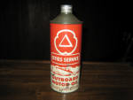 Cities Service Outboard Motor Oil, 1 quart cone top, 1963, $37.