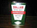Sinclair Extra Duty Outboard Motor Oil, 1 quart, sm edge ding, c.1958. [SOLD] 
