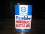 Pure Purelube Outboard Motor Oil, 1 quart, c. 1961, $78. 
