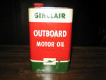 Sinclair Outboard Motor Oil, 1 quart can, c.1954, $85.