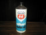 Phillips 66 Outboard Motor Oil, 1 quart cone top, c. 1962, $29.