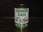 Quaker State Deuxe Motor Oil, quart, metal, FULL, $23.